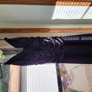 Elegant Black Ruched Dress